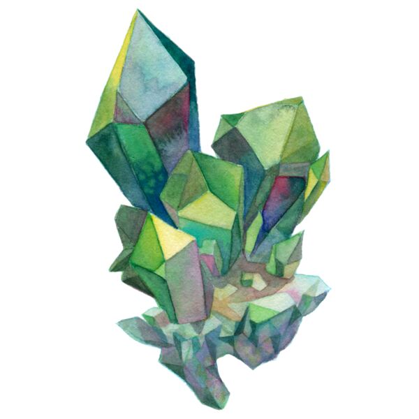 crystal cluster green Thumbnail