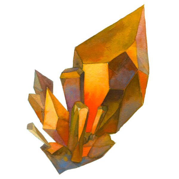 crystal cluster orange Thumbnail