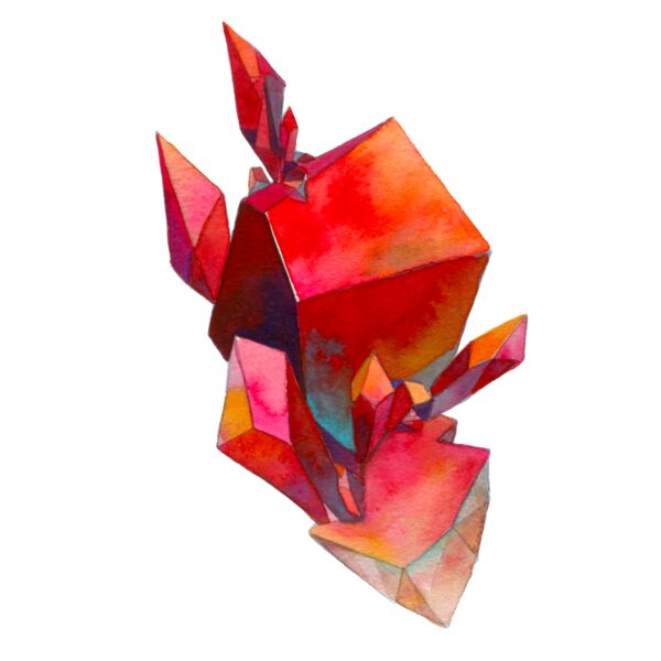 crystal cluster red Thumbnail