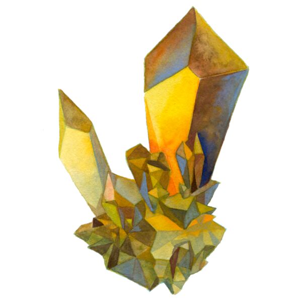 crystal cluster yellow Thumbnail